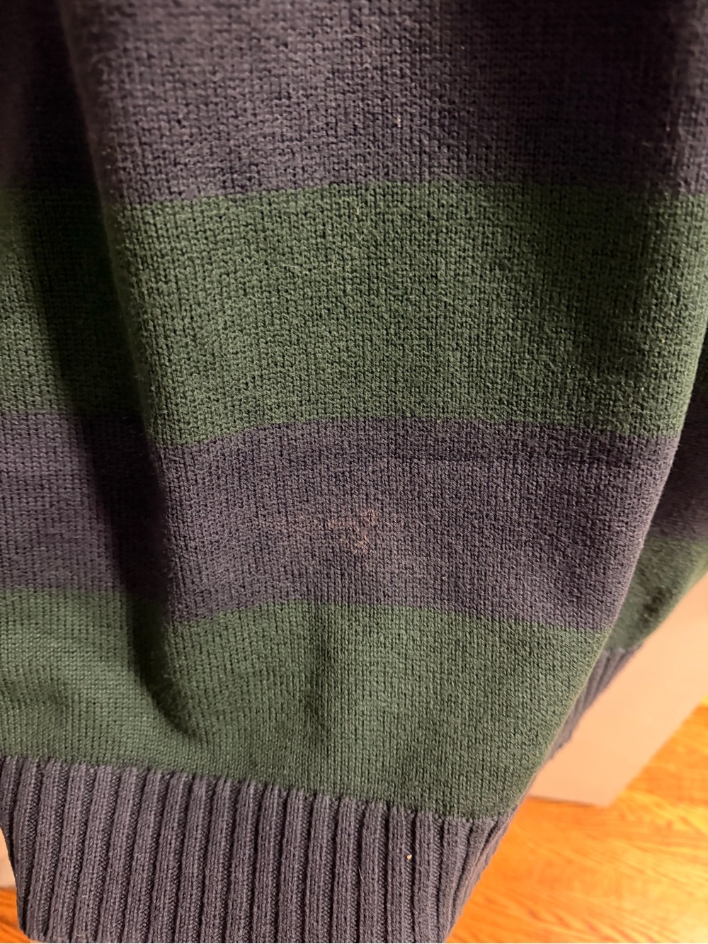 Sunday Best Navy & Forest Green Striped Sweater - Picture 4 of 4